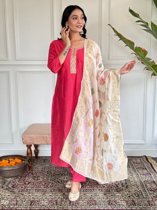 Navya's New Arriwal Kurti Suit Set