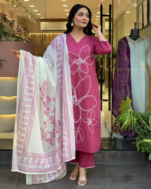 Disha's Embroidery Design Kurti Set..