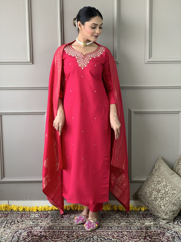 Liza's New Embrodery Kurti Set.